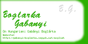 boglarka gabanyi business card