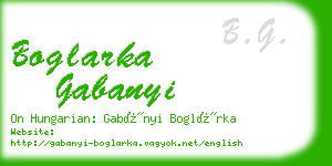 boglarka gabanyi business card